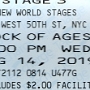 14.8.2019<br />Rock of Ages - Musical in den New World Stages in New York City<br />Es war eine richtige Rockband auf der Bühne, gesungen wurden alle möglichen Songs aus der 80er Jahre Pudelrock Zeit. Von sehr guten Sänger*innen. Wobei mir wieder auffiel wie gut die Mädels in Musicals singen können während bei Konzerten meistens mehr gejault als gesungen wird. Ich sag nur Tarja, Epica, Delain.....