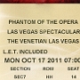 Phantom of the Opera - am 17.10.2011 im The Venetian/Las Vegas<br />nett, aber ausser einer einzigen bekannten Melodie und dem Kronleuchter nichts aufregendes. Muss nicht nochmal sein, egal ob in deutsch oder englisch. 