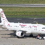 Tunisair - Airbus A320-214 - TS-IMT/Aziza Othmana"70 Years Tunisair" Sticker<br />DUS - Parkhaus P7 - 23.9.2021 - 12:12